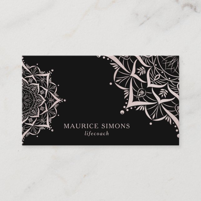 Yoga-instruktör Mandala Yoga Life tränare Zen Visitkort (Framsida)