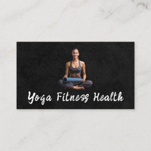 Yoga-instruktör med Mat Modern Visitkort