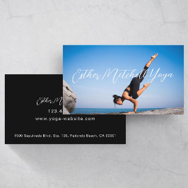 Yoga-instruktör med Photo Professionell Visitkort