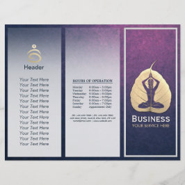 YOGA Instruktör Meditation Pose Bodhi Löv TriFold