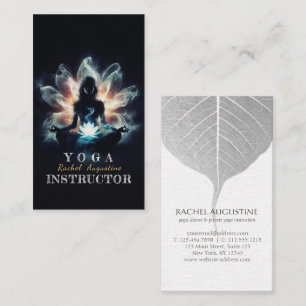Yoga instruktör meditation ställning Glödande dimm Visitkort