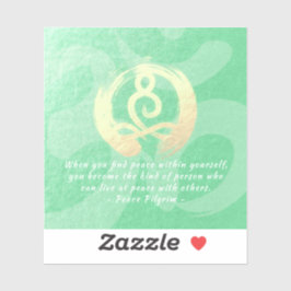 Yoga Instruktör Meditationsställning Helare ZEN Ci Klistermärken