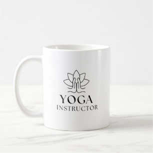Yoga Instruktör Minimalist Lotus Kaffemugg