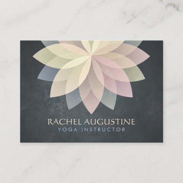 YOGA-instruktör Möte färgfull Lotus Mandala Tidsbeställning Kort (Framsida)