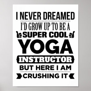 Yoga Instruktör Och Meditations Tränare Roligt Pre Poster