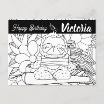Yoga Instruktör Seng Birthday Blommig Färgning