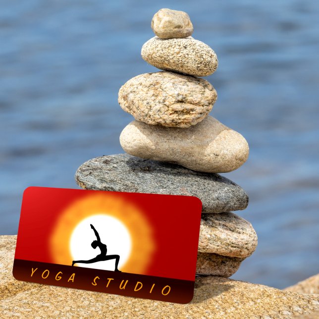Yoga Instruktör Soluppgång Standard Biz-kort Visitkort (Skapare uppladdad)