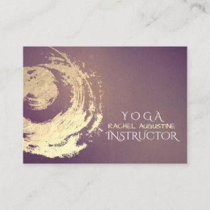 YOGA-instruktörens Lila Guld ZEN-symbol Möte Tidsbeställning Kort