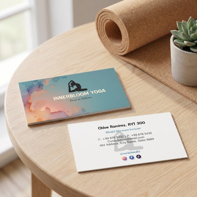 Yoga Instruktörsföretag | Lava Energy Visitkort (Skapare uppladdad)