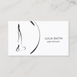 Yoga-instruktörskort med två yoga-ställ visitkort