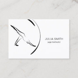 Yoga-instruktörskort med två yoga-ställ visitkort