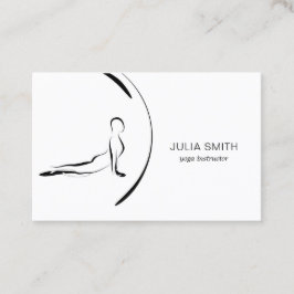 Yoga-instruktörskort med två yoga-ställ visitkort