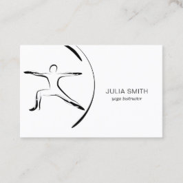 Yoga-instruktörskort med två yoga-ställ visitkort