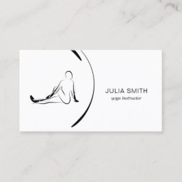 Yoga-instruktörskort med två yoga-ställ visitkort