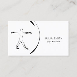 Yoga-instruktörskort med två yoga-ställ visitkort