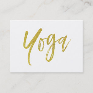 *~* Yoga Instruktörslärare Modern Guld White Visitkort