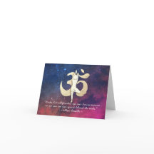 YOGA Instruktörsoffert Träd Pose OM-symbol Galaxy