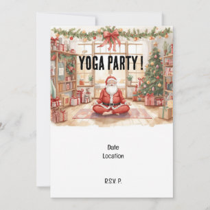 Yoga jul Jultomten instruktör Inbjudningar