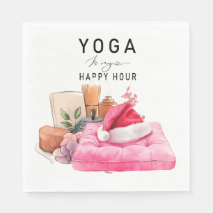 Yoga jul Jultomten instruktör Pappersservett