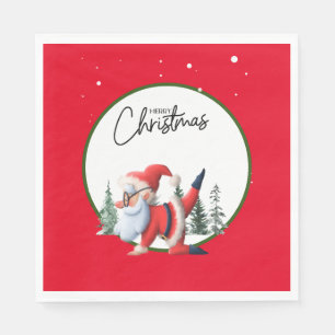 Yoga jul Jultomten instruktör Pappersservett