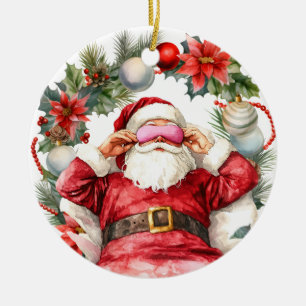 Yoga jul Jultomten Julgransprydnad Keramik