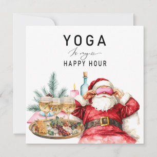 Yoga jul Jultomten Posing-andas Julkort