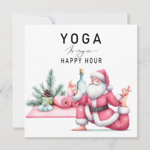 Yoga jul Jultomten Posing Julkort
