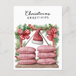 Yoga jul Jultomten Posing Party Helg Vykort