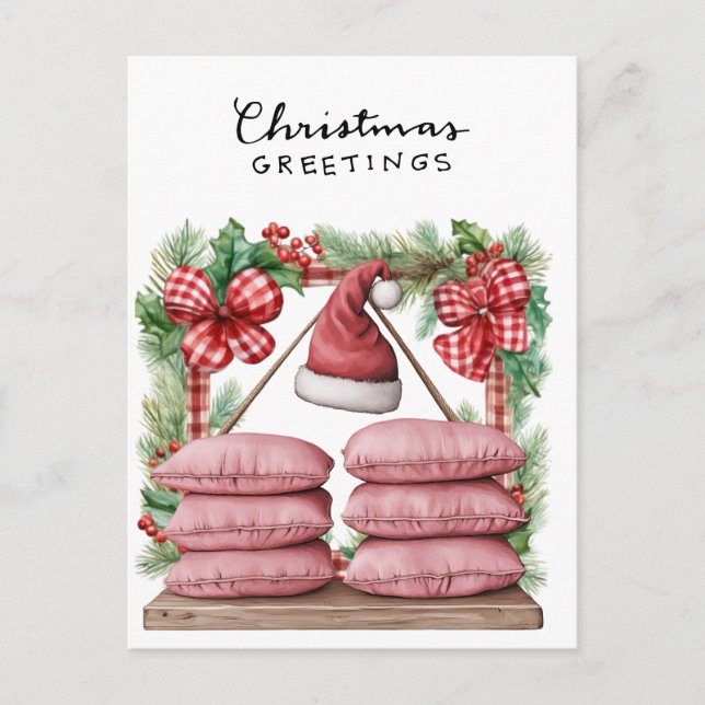 Yoga jul Jultomten Posing Party Helg Vykort (Framsida)