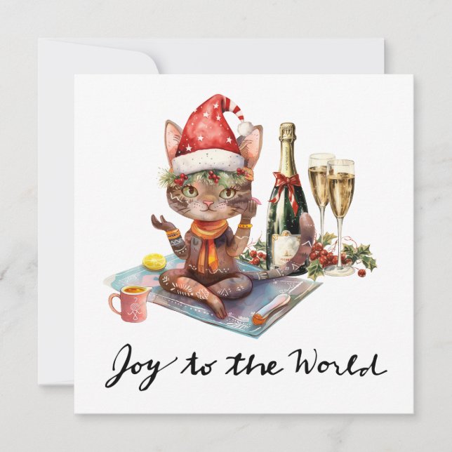 Yoga jul Jultomten Posing yoga Julkort (Framsida)