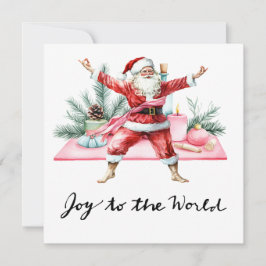 Yoga jul Jultomten Posparty-inbjudan Julkort