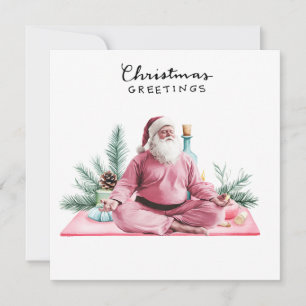 Yoga jul Jultomten Posparty-inbjudan Julkort
