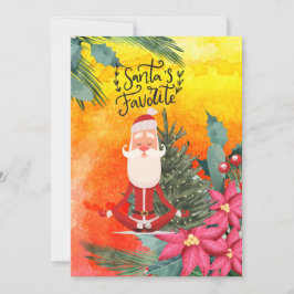 Yoga jul Jultomten som pockar Yoga Helgdag Julkort