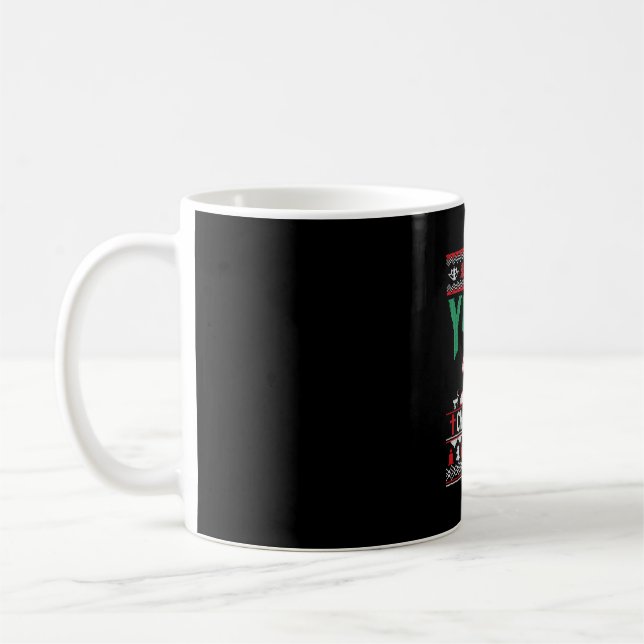 Yoga jul Shirt Kaffemugg (Vänster)