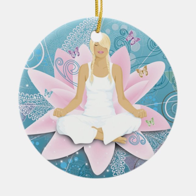 Yoga Julgransprydnad Keramik (Framsidan)