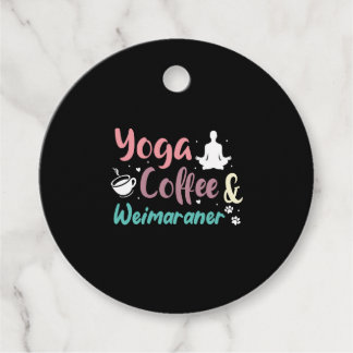Yoga-kaffe och Weimaraners Gåvor Etiketter