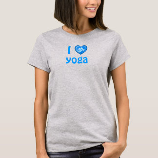 Yoga Kärlek Heart om Blue T Shirt