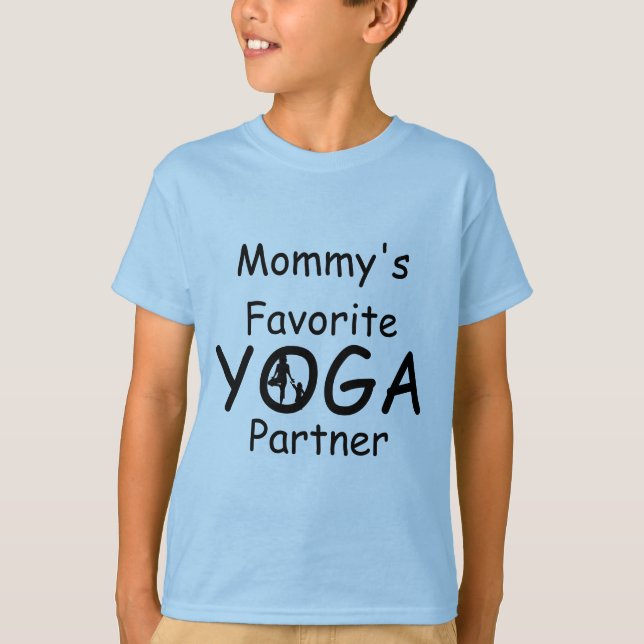 Yoga Kids Mamma Favorite Yoga Partner Boys T Shirt (Framsida)