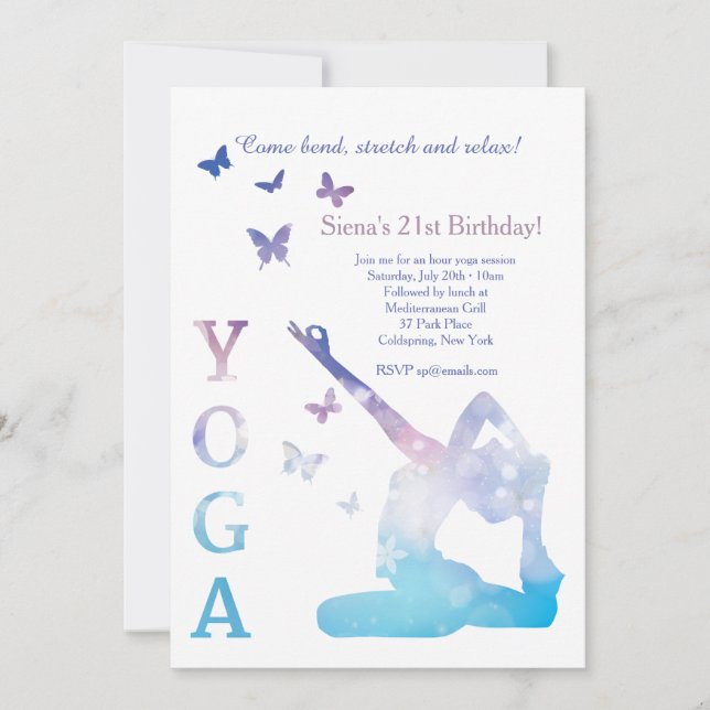 Yoga King Duv Invitation Inbjudningar (Framsida)