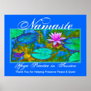 Yoga klassificerar behar tyst elegant lotusblomma poster