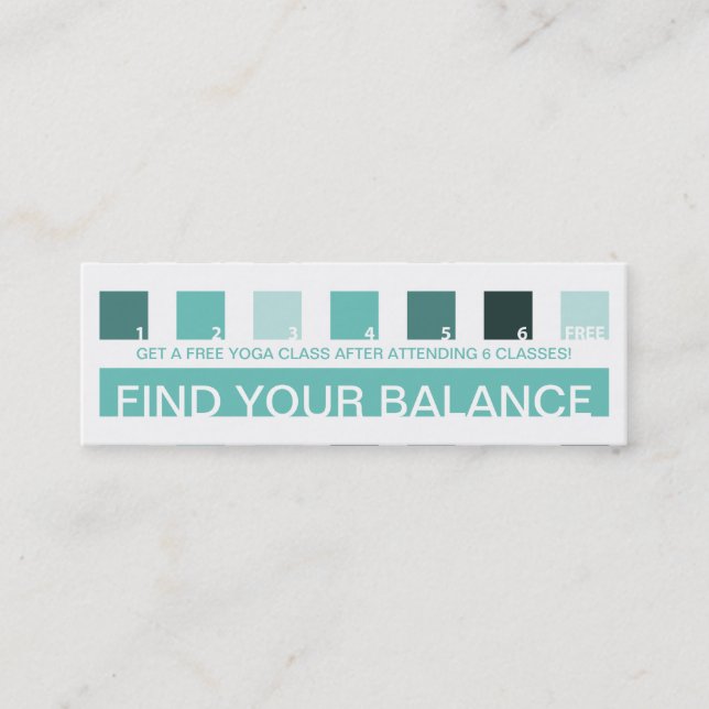 YOGA-kundvärdering (mod-fyrkanter) Lojalitetskort (Framsida)