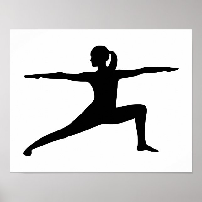 Yoga-kvinna Poster (Framsidan)