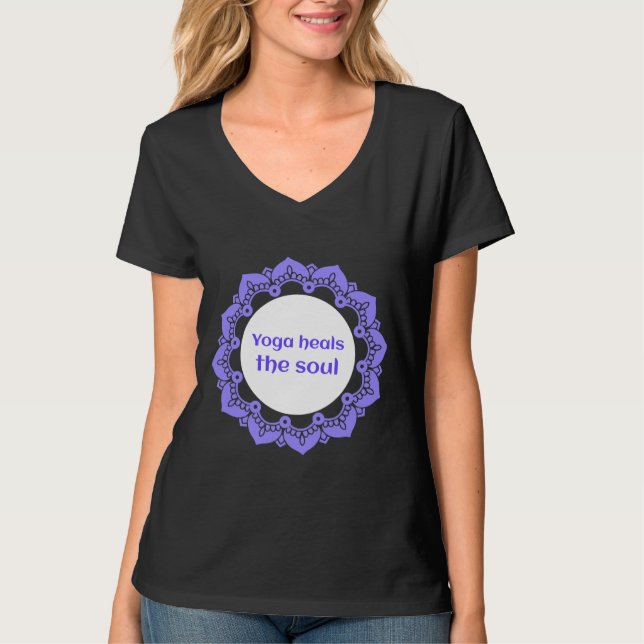 Yoga läker själen 85 t shirt (Framsida)
