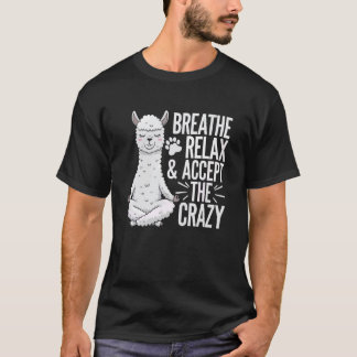 Yoga Lama Namaste Meditation Zen Djur Yoga Inst T Shirt