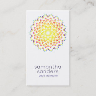 Yoga Lärare Shining Rainbow Mandala Visitkort