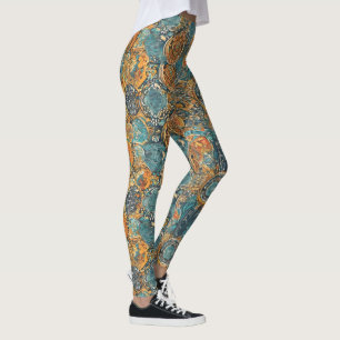 Yoga-legeringar med hög-Waist och Unik Mönster Leggings
