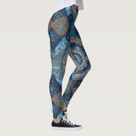 Yoga-legeringar med hög-Waist och Unik Mönster Leggings