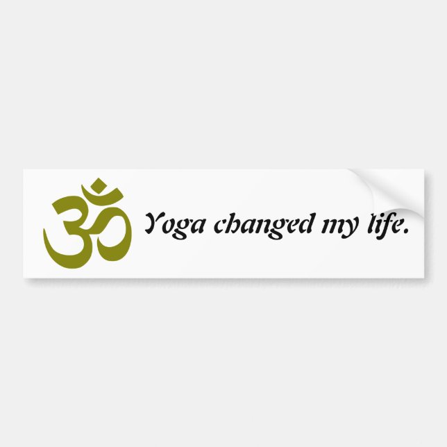Yoga Life Changing Quote Bumper Sticker Bildekal (Framsidan)