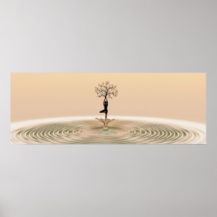 Yoga livets träd Poster