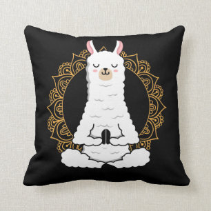 Yoga Llama Alpaca Namaste-relaxerande djur Kudde